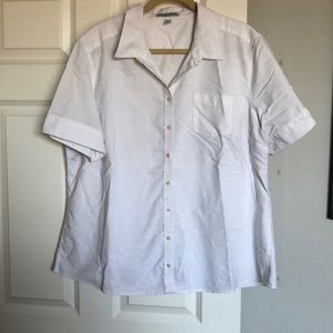 Port Authority White Button Down Work Shirt